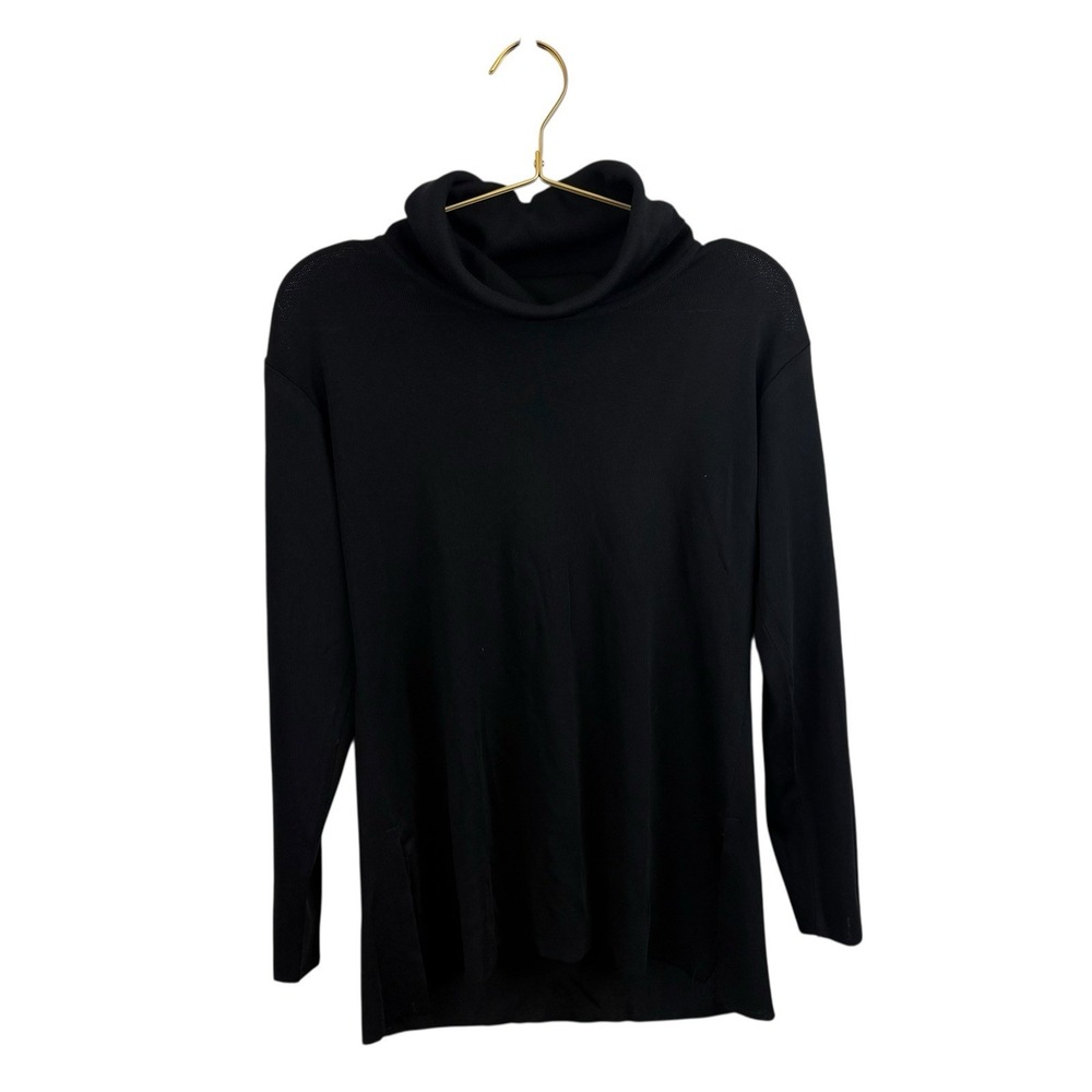 Exclusively Misook Black Turtleneck Classic Tunic 100% Acrylic Petite Size Small